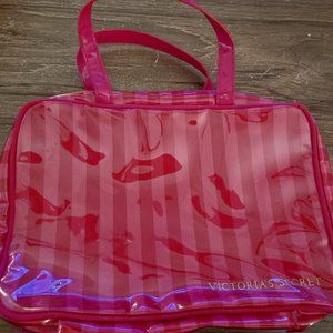 Victoria's Secret Pink Striped Travel Hanging bag